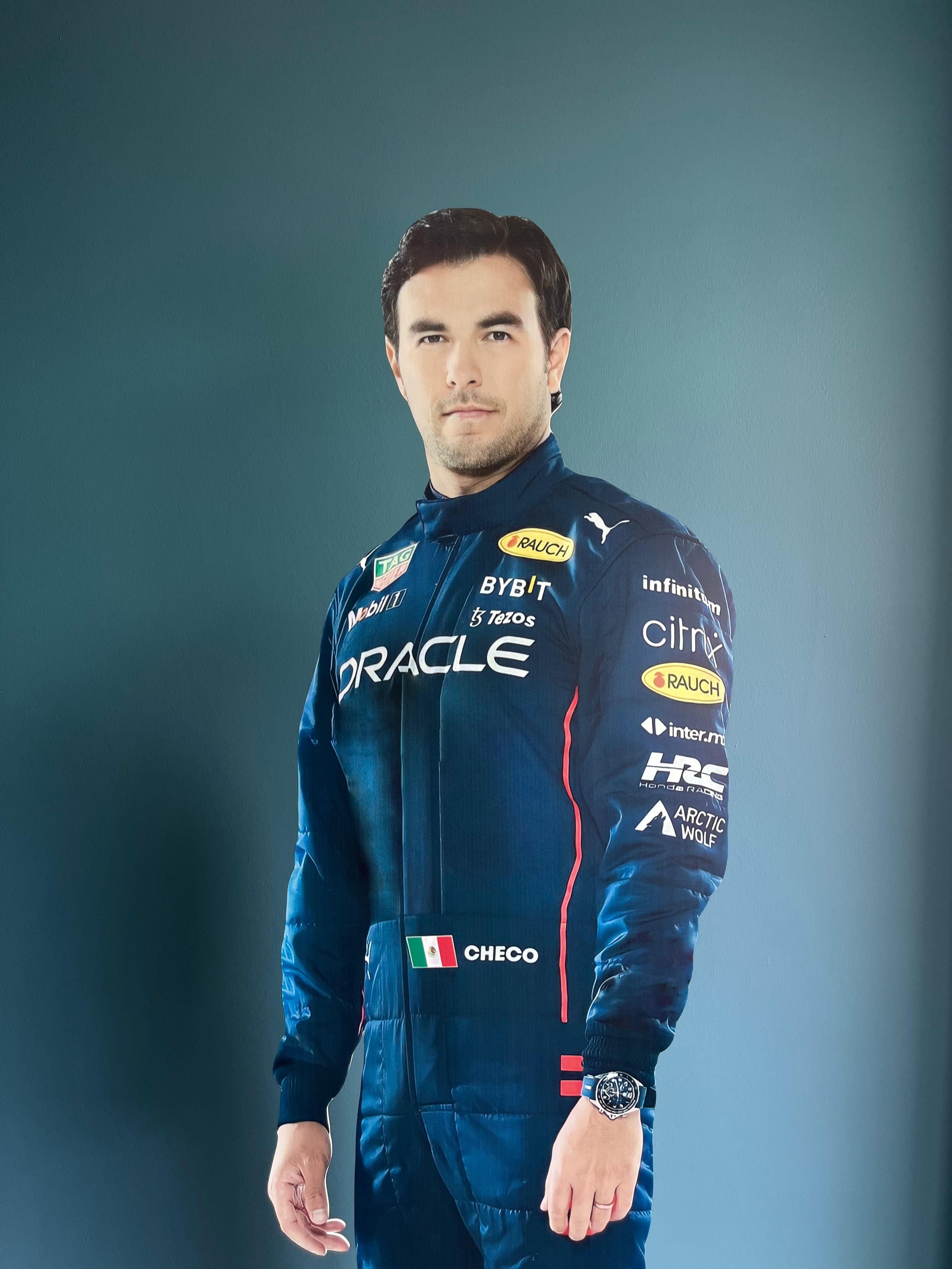 Sergio Perez Cardboard Cutout Plastic Model Standee F1 Pilot Sergio Race Car Driver Model